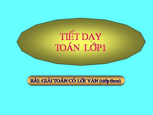 Giải toán có lời văn (tiếp theo)