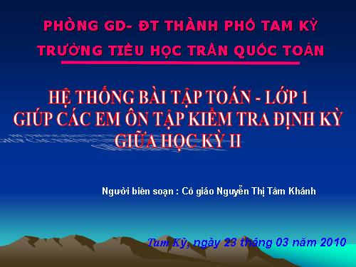 ÔN TẬP TOÁN - LỚP 1