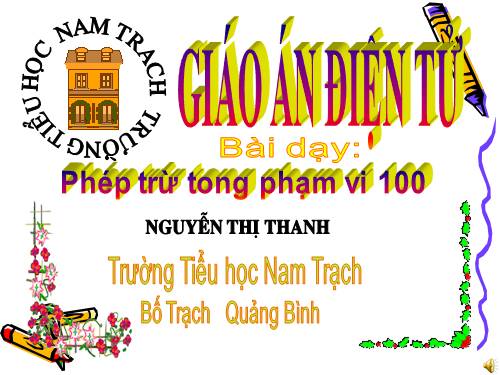 Phép trừ trong phạm vi 100 (trừ không nhớ)