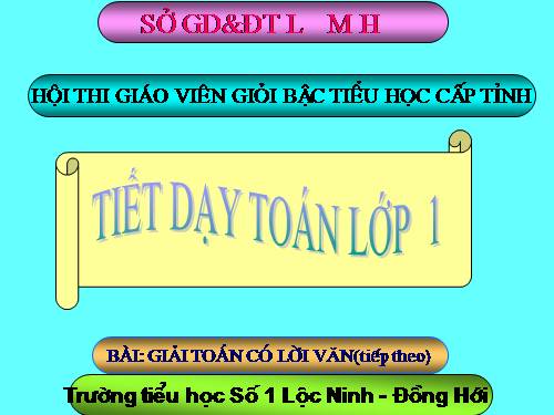 Giải toán có lời văn (tiếp theo)