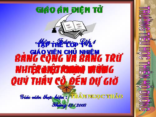 Bảng cộng và bảng trừ trong phạm vi 10