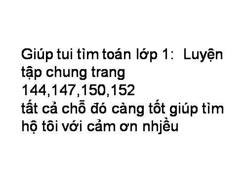 giúp tui tìm toán lớp 1 với