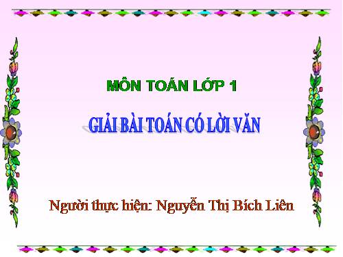 Giải toán có lời văn