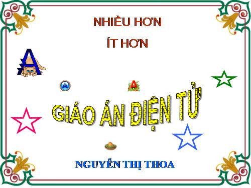 Nhiều hơn, ít hơn