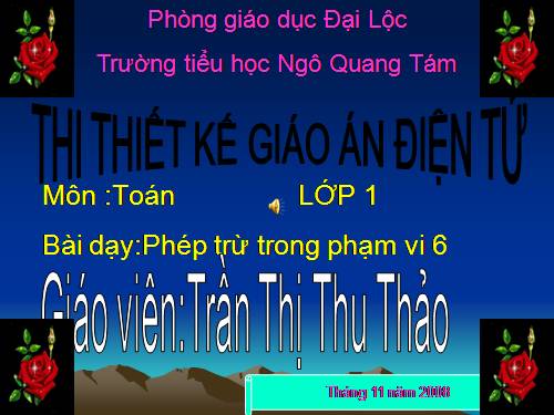 Phép trừ trong phạm vi 6