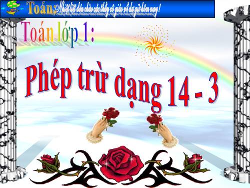 Phép trừ dạng 17-3