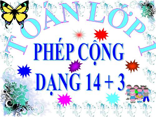 Phép cộng dạng 14+3