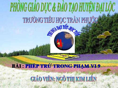 Phép trừ trong phạm vi 9