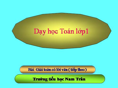 Giải toán có lời văn (tiếp theo)