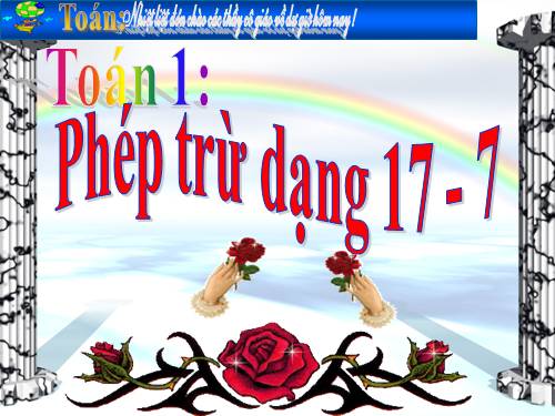 Phép trừ dạng 17-7