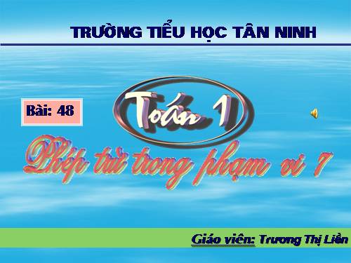 Phép trừ trong phạm vi 7