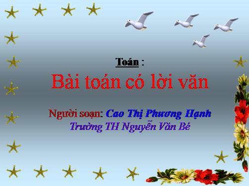 Bài toán có lời văn