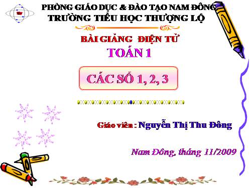 Các số 1, 2, 3