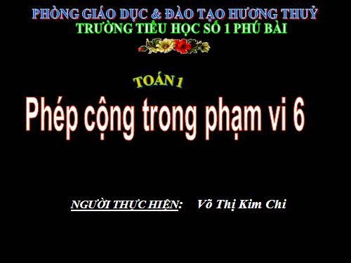 Phép cộng trong phạm vi 6