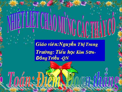 Điểm. Đoạn thẳng