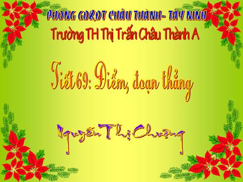 Điểm. Đoạn thẳng