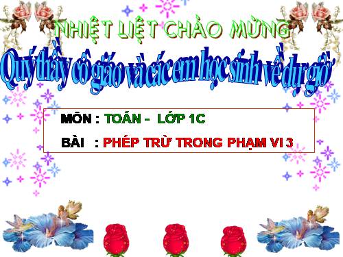 Phép trừ trong phạm vi 3