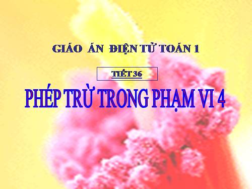 Phép trừ trong phạm vi 4