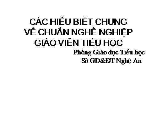 Nhung dieu can  biet ve chuan nghe nghiep