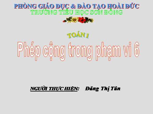 Phép cộng trong phạm vi 6