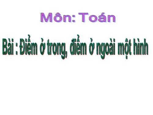 Điểm ở trong, điểm ở ngoài một hình