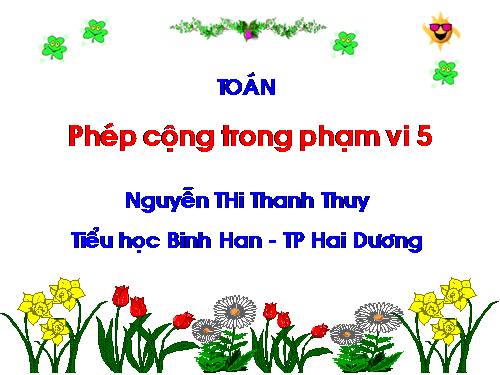 Phép cộng trong phạm vi 5