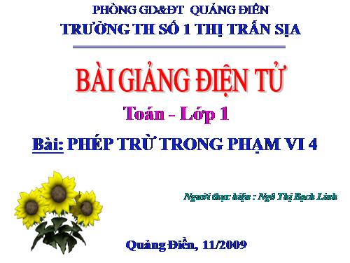 Phép trừ trong phạm vi 4