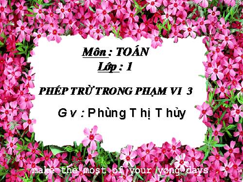 Phép trừ trong phạm vi 3