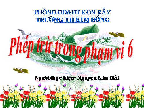 Phép trừ trong phạm vi 6