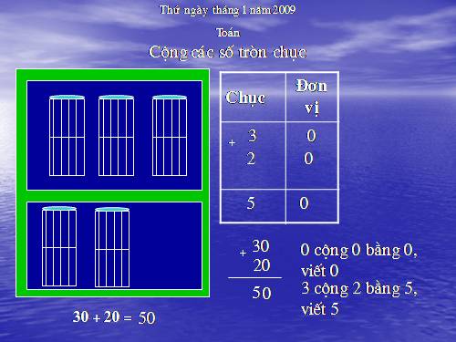 Cộng các số tròn chục