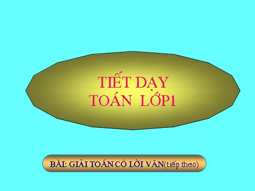 Giải toán có lời văn (tiếp theo)