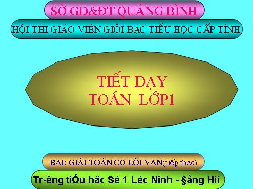 Giải toán có lời văn (tiếp theo)