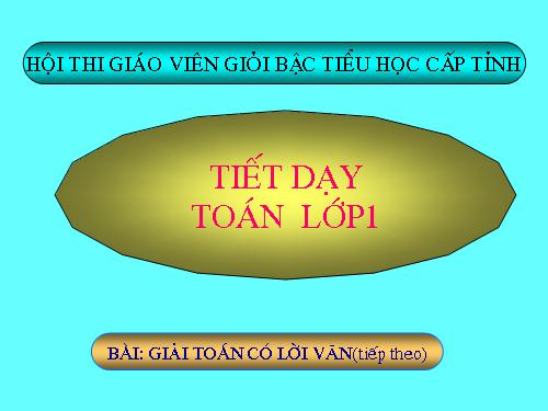 Giải toán có lời văn (tiếp theo)