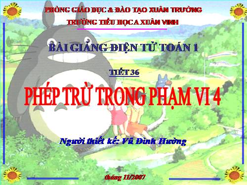 Phép trừ trong phạm vi 4