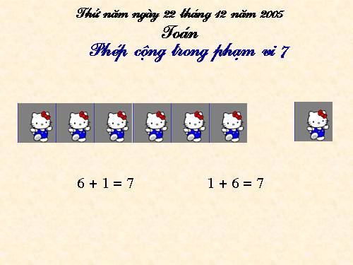 Phép cộng trong phạm vi 7
