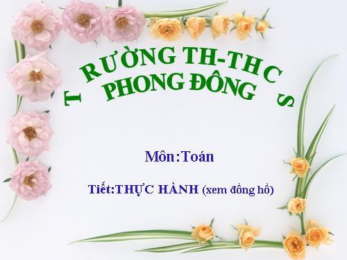 Đồng hồ. Thời gian