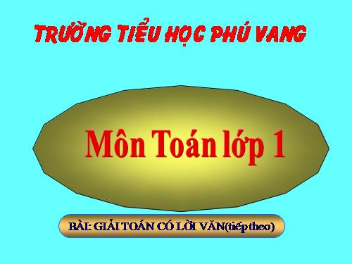 Giải toán có lời văn (tiếp theo)