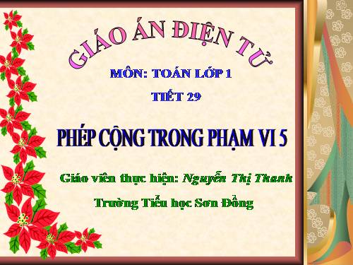 Phép cộng trong phạm vi 5