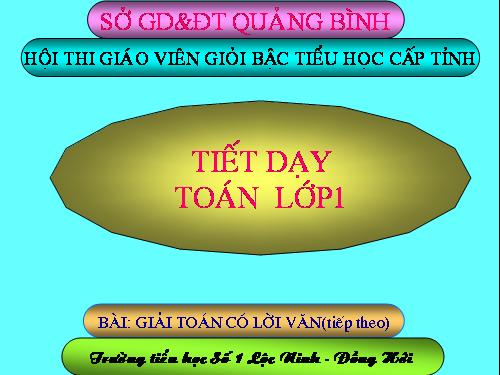 Giải toán có lời văn (tiếp theo)