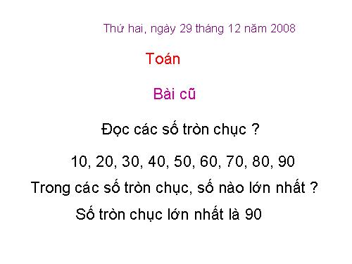 Cộng các số tròn chục