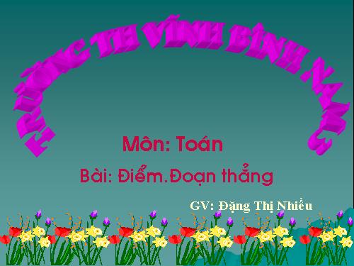 Điểm. Đoạn thẳng