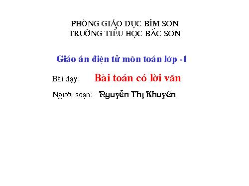 Bài toán có lời văn