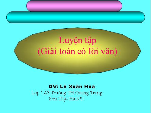 Giải toán có lời văn