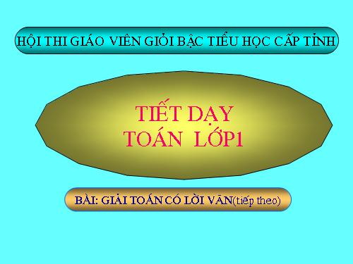 Giải toán có lời văn (tiếp theo)