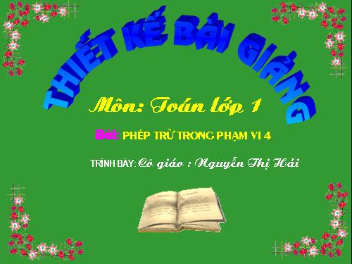 Phép trừ trong phạm vi 4