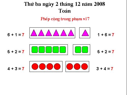 Phép cộng trong phạm vi 7