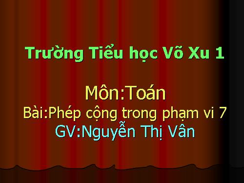 Phép cộng trong phạm vi 7