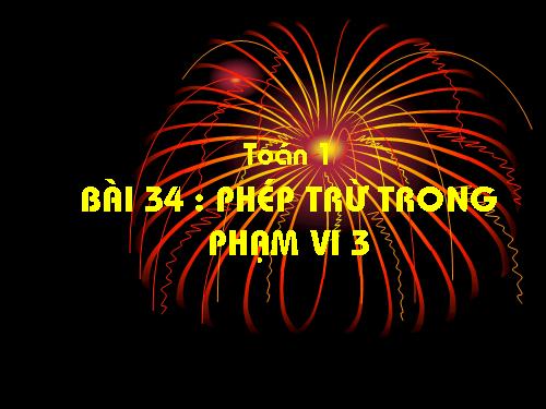 Phép trừ trong phạm vi 3