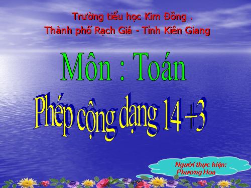 Phép cộng dạng 14+3