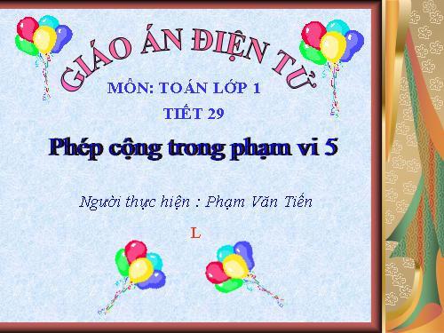 Phép cộng trong phạm vi 5